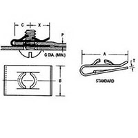 Single Thread U-Nuts for Size 10 Sheet Metal Screws - 2